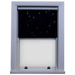 Bloc Fabric Changer Blackout Roller Blind, Blue Night Sky